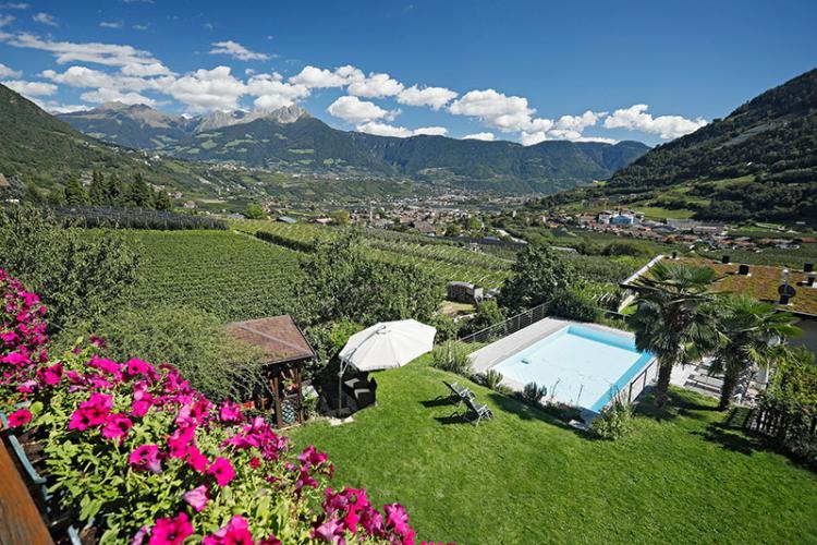 Vista dal balcone sul nostro giardino