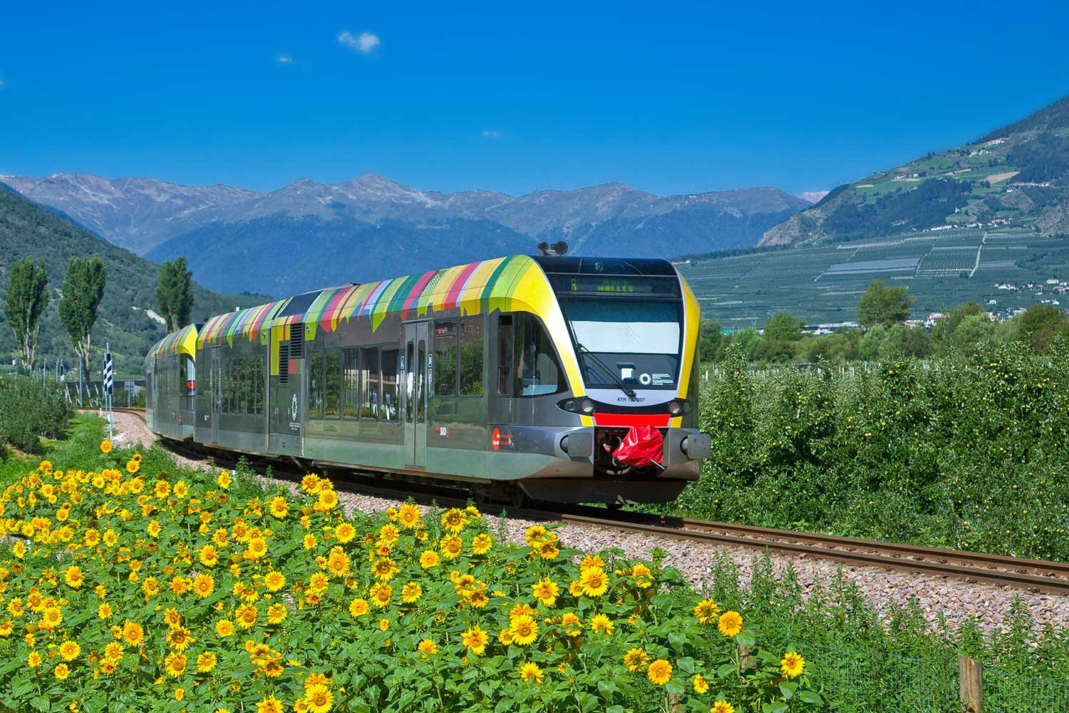 Arrivo in treno a Lagundo